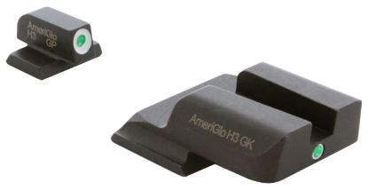 Picture of Ameriglo Sw141 I-Dot Sight Set For Smith & Wesson M&P Shield Black | Green Tritium With White Outline Front Sight Green Tritium I-Dot Rear Sight 