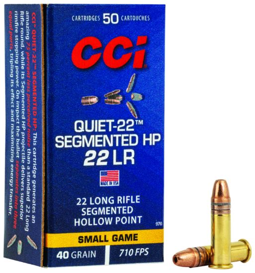 Picture of Cci 970 Quiet-22 Segmented Hp 22 Lr 40 Gr Segmented Hollow Point 50 Per Box/ 100 Case 