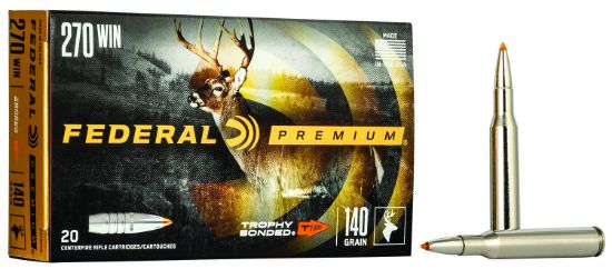 Picture of Federal P270tt3 Premium 270 Win 140 Gr Trophy Bonded Tip 20 Per Box/ 10 Case 