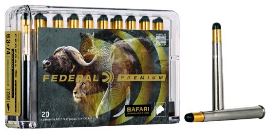 Picture of Federal P9374wh Premium Safari Cape-Shok 9.3Mmx74r 286 Gr Woodleigh Hydro Solid 20 Per Box/ 10 Case 