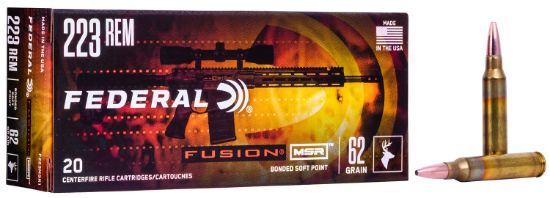 Picture of Federal F223msr1 Fusion Msr 223 Rem 62 Gr Fusion Soft Point 20 Per Box/ 10 Case 