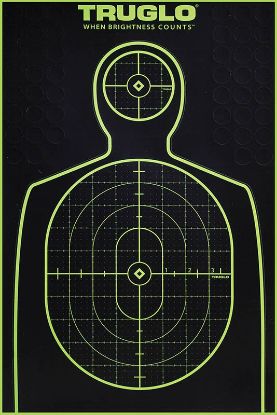 Picture of Truglo Tg13a6 Tru-See Handgun Target Black/Green Self-Adhesive Heavy Paper Fluorescent Green 6 Pack Includes Pasters 