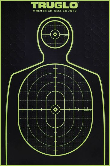 Picture of Truglo Tg13a6 Tru-See Handgun Target Black/Green Self-Adhesive Heavy Paper Fluorescent Green 6 Pack Includes Pasters 