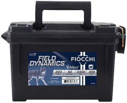 Picture of Fiocchi 223Fhva Field Dynamics 223 Rem 50 Gr V-Max *Packaged (4) 50 Round Boxes In A Plano Ammo Box For A Total Of 200 Rounds 