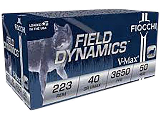 Picture of Fiocchi 223Fhvb Field Dynamics 223 Rem 40 Gr Hornady V-Max 50/4 *Sold As Case 