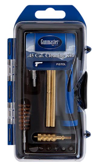 Picture of Dac Gm45p Gunmaster Cleaning Kit 44 Cal & 45 Cal Pistol/14 Pieces Black/Blue 