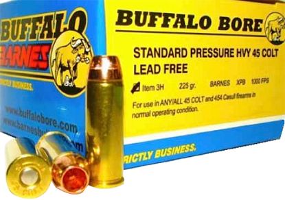 Picture of Buffalo Bore Ammunition 3H20 Buffalo-Barnes Strictly Business 45 Colt 225 Gr Barnes Vor Tx Xpb Lead Free 20 Per Box/ 12 Case 