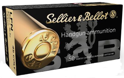 Picture of Sellier & Bellot Sb45d Handgun 45 Colt 250 Gr Lead Flat Nose 50 Per Box/ 12 Case 