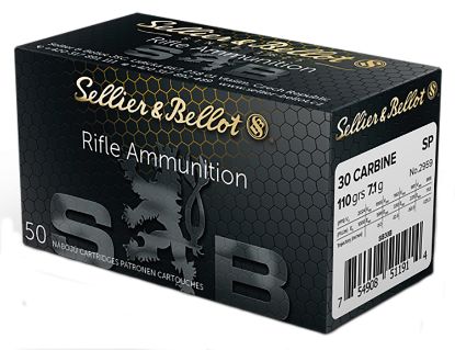 Picture of Sellier & Bellot Sb30b Rifle 30 Carbine 110 Gr Soft Point 50 Per Box/ 20 Case 