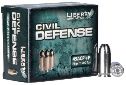 Picture of Liberty Ammunition Lacd45013 Civil Defense 45 Acp +P 78 Gr Lead Free Fragmenting Hollow Point 20 Per Box/ 50 Case 