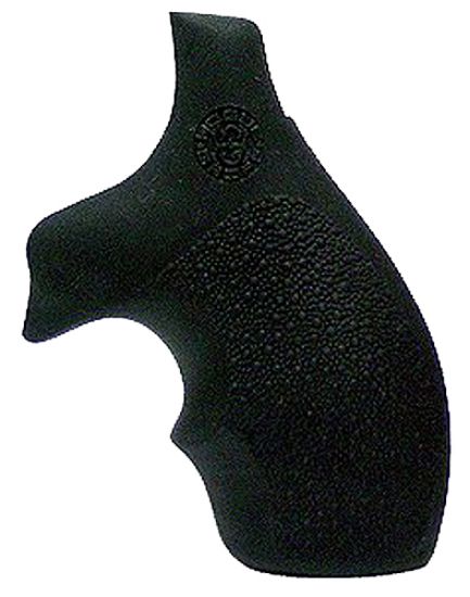 Picture of Hogue 61000 Rubber Bantam Black Rubber With Finger Groove For S&W J Frame With Round Butt 