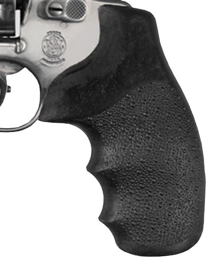 Picture of Hogue 60100 Monogrip Cobblestone Black Nylon With Finger Grooves For S&W J Frame With Round Butt 