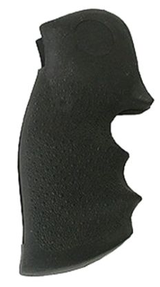 Picture of Hogue 46000 Overmolded Monogrip Black Rubber With Finger Grooves For Colt Python 