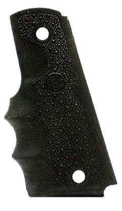 Picture of Hogue 45000 Overmolded Grip Cobblestone Black Rubber With Finger Grooves For 1911 Government 