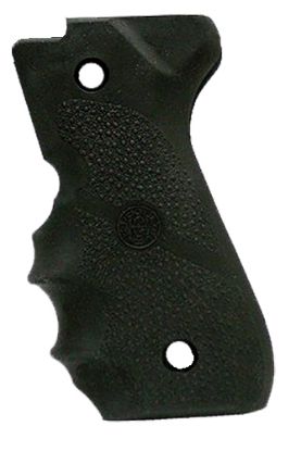 Picture of Hogue 92000 Rubber Grip Black Rubber With Finger Grooves For Beretta 92F, 96 