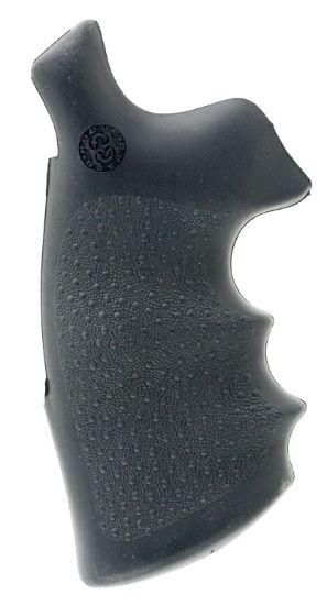 Picture of Hogue 25002 Conversion Monogrip Black Rubber With Finger Grooves For S&W N Frame With Round Butt 