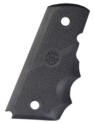 Picture of Hogue 43000 Rubber Grip Cobblestone Black With Finger Grooves For 1911 Officer 