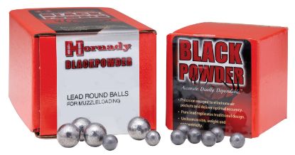 Picture of Hornady 6080 Lead Balls 45 Cal Lead Ball 100 Per Box/ 25 Case 