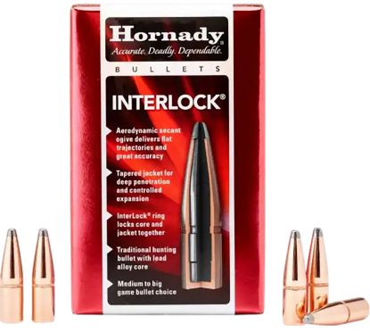 Picture of Hornady 2552 Interlock 25 Cal .257 117 Gr Boat Tail Spire Point 100 Per Box/ 25 Case 