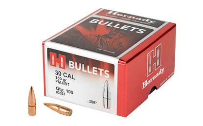 Picture of Hornady 3037 Traditional 30 Cal .308 150 Gr Full Metal Jacket Boat Tail 100 Per Box/ 15 Case 