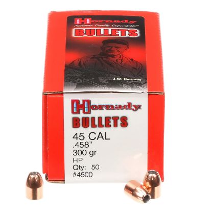 Picture of Hornady 4500 Interlock 45 Cal .458 300 Gr Hollow Point 50 Per Box/ 15 Case 