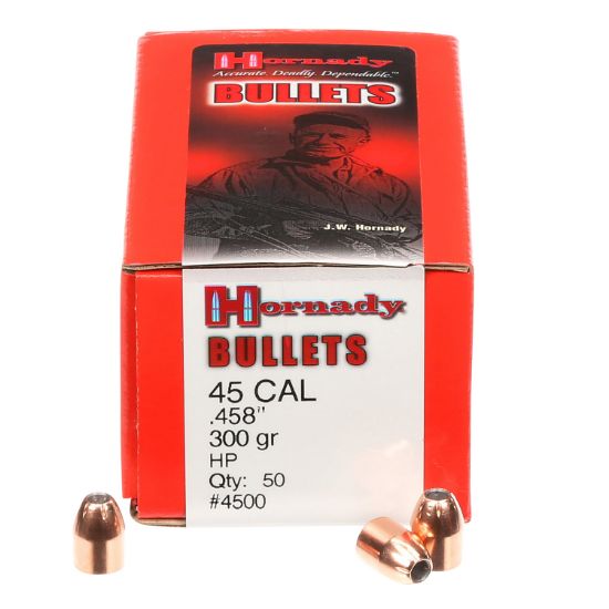 Picture of Hornady 4500 Interlock 45 Cal .458 300 Gr Hollow Point 50 Per Box/ 15 Case 