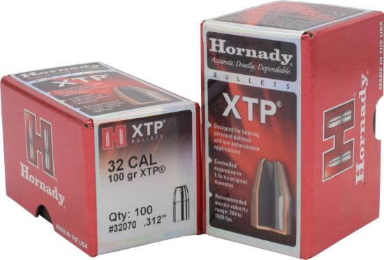 Picture of Hornady 32070 Xtp 32 Cal .312 100 Gr Hollow Point 100 Per Box/ 25 Case 