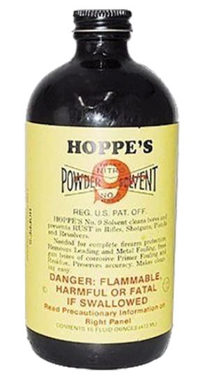 Picture of Hoppe's 916 No. 9 Bore Cleaner Removes Carbon Powder & Lead Fouling Child Proof Cap 1 Pint (16 Oz.) Bottle 10 Per Pack 