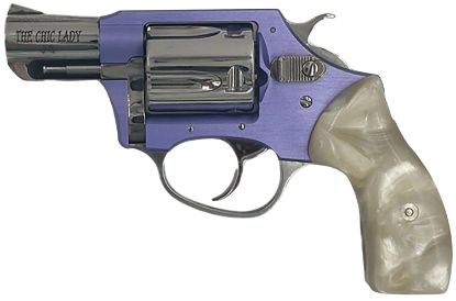 Picture of Charter Arms 53849 Undercover Lite Chic Lady Small 38 Special 5 Shot 2" High Polished Stainless Steel Barrel & Cylinder, Lavender Aluminum Frame, Pearl Grip, Exposed Hammer 