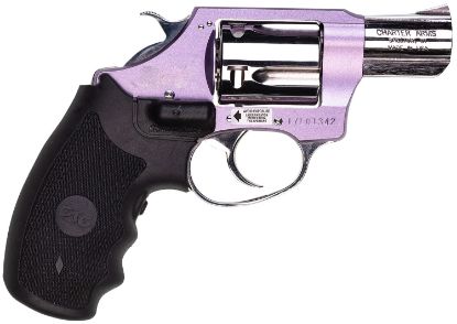 Picture of Charter Arms 53842 Undercover Lite Chic Lady Small 38 Special 5 Shot 2" High Polished Stainless Steel Barrel & Cylinder, Lavender Aluminum Frame W/Black Crimson Trace Laser Grip, Exposed Hammer 