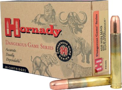 Picture of Hornady 8585 Dangerous Game 458 Win Mag 500 Gr Dangerous Game Solid 20 Per Box/ 6 Case 