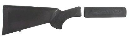 Picture of Hogue 08712 Overmolded Combo Kit Black Synthetic With Forend For Remington 870 