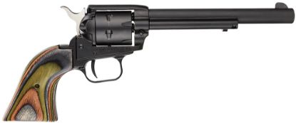 Picture of Heritage Mfg Rr22mbs6 Rough Rider 22 Lr/22 Wmr 6 Shot, 6.50" Black Satin Steel Barrel, Black Satin Zinc Alloy Frame, Black Satin Cylinder, Camo Laminate Grip, Exposed Hammer 