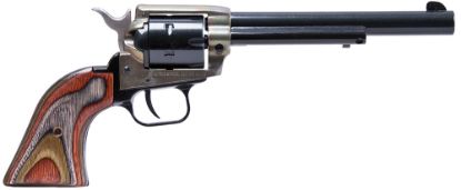 Picture of Heritage Mfg Rr22mch6 Rough Rider 22 Lr/22 Wmr 6 Shot, 6.50" Black Steel Barrel & Cylinder, Simulated Case Hardened Zinc Alloy Frame, Camo Laminate Grip, Hammer/Thumb Safety, Exposed Hammer 