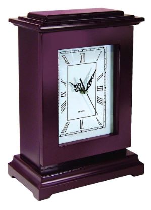 Picture of Peace Keeper Rgc Tall Gun Clock Front Panel Entry Mahogany Stain Wood Holds 1 Handgun 13.25" L X 9.50" W X 6.25" D 