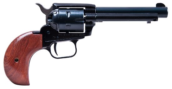 Picture of Heritage Mfg Rr22mb4bh Rough Rider 22 Lr/22 Wmr 6 Shot, 4.75" Steel Black Barrel, Cylinder & Black Zinc Alloy Frame, Cocobolo Bird Head Grip, Hammer/Thumb Safety, Exposed Hammer 