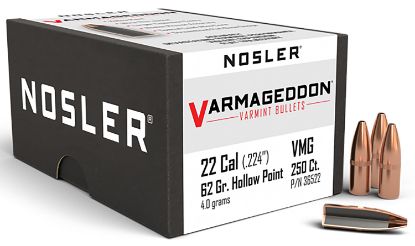 Picture of Nosler 36522 Varmageddon 22 Cal .224 62 Gr Flat Base Hollow Point/ 250 Per Box 