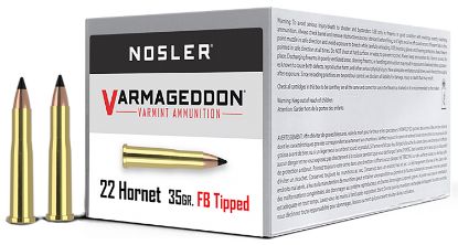 Picture of Nosler 41132 Varmageddon 22 Hornet 35 Gr Flat Base Tipped 50 Per Box/ 6 Case 