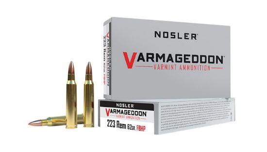 Picture of Nosler 40223 Varmageddon 223 Rem 62 Gr Flat Base Hollow Point 20 Per Box/ 20 Case 