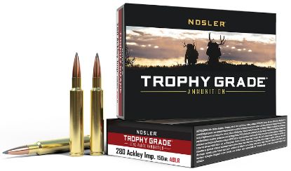 Picture of Nosler 60116 Trophy Grade Long-Range 280 Ackley Improved 150 Gr Nosler Spitzer Accubond Long Range 20 Per Box/ 10 Case 