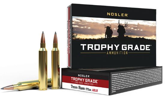 Picture of Nosler 60120 Trophy Grade Long-Range 7Mm Rum 175 Gr Nosler Spitzer Accubond Long Range 20 Per Box/ 10 Case 