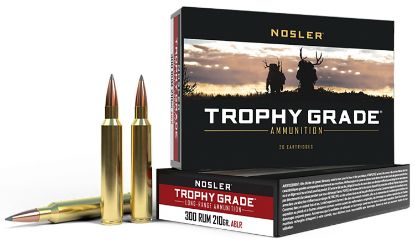 Picture of Nosler 60129 Trophy Grade Long-Range 300 Rum 210 Gr Nosler Spitzer Accubond Long Range 20 Per Box/ 10 Case 