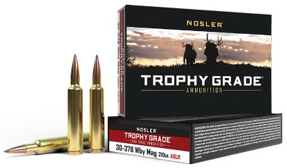 Picture of Nosler 60133 Trophy Grade Long-Range 30-378 Wthby Mag 210 Gr Nosler Spitzer Accubond Long Range 20 Per Box/ 10 Case 