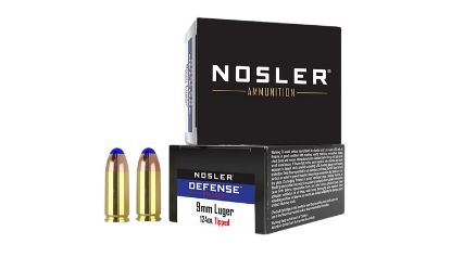 Picture of Nosler 37151 Defense Handgun 9Mm Luger +P 124 Gr Bonded Performance Tipped 20 Per Box/ 10 Case 