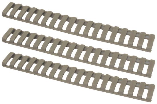 Picture of Ergo 1373De Low-Pro Ladder Rail Covers Rifle 18 Slot Dark Earth Rubber 3 Pack 