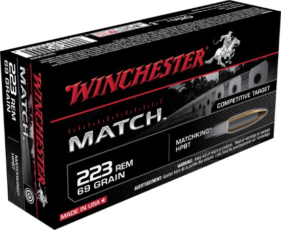 Picture of Winchester Ammo S223m2 Match 223 Rem 69 Gr Sierra Matchking Bthp 20 Per Box/ 10 Case 