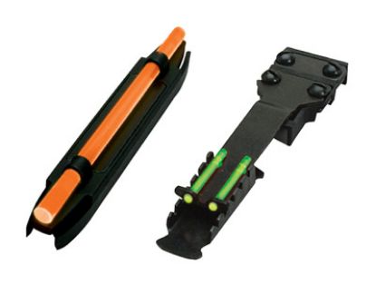 Picture of Hiviz C3002 C-Series Magnetic Turkey/Deer Sight Set Black | Orange Fiber Optic Front Sight Green Fiber Optic Rear Sight 