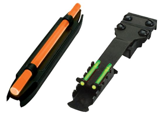 Picture of Hiviz C4001 C-Series Magnetic Turkey/Deer Sight Set Black | Orange Fiber Optic Front Sight Green Fiber Optic Rear Sight 