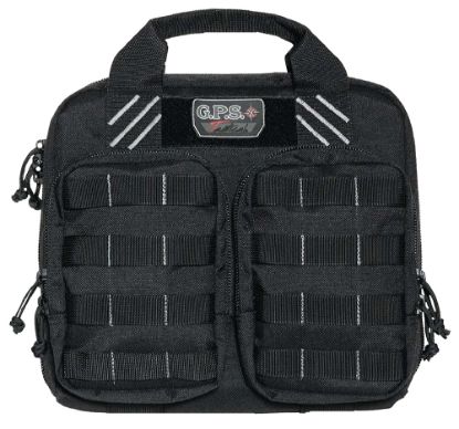 Picture of Gps Bags T1412pcb Tactical Double +2 Black 1000D Nylon Teflon Coating Holds 4 Handguns 