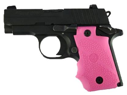 Picture of Hogue 38007 Rubber Grip Pink With Finger Grooves For Sig P238 